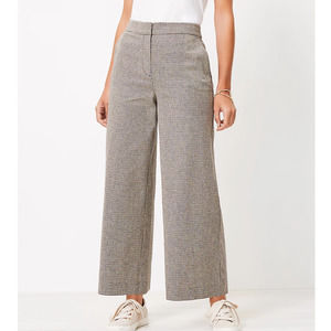 NWT Loft Wide Leg Crop Pants in Houndstooth sz 8